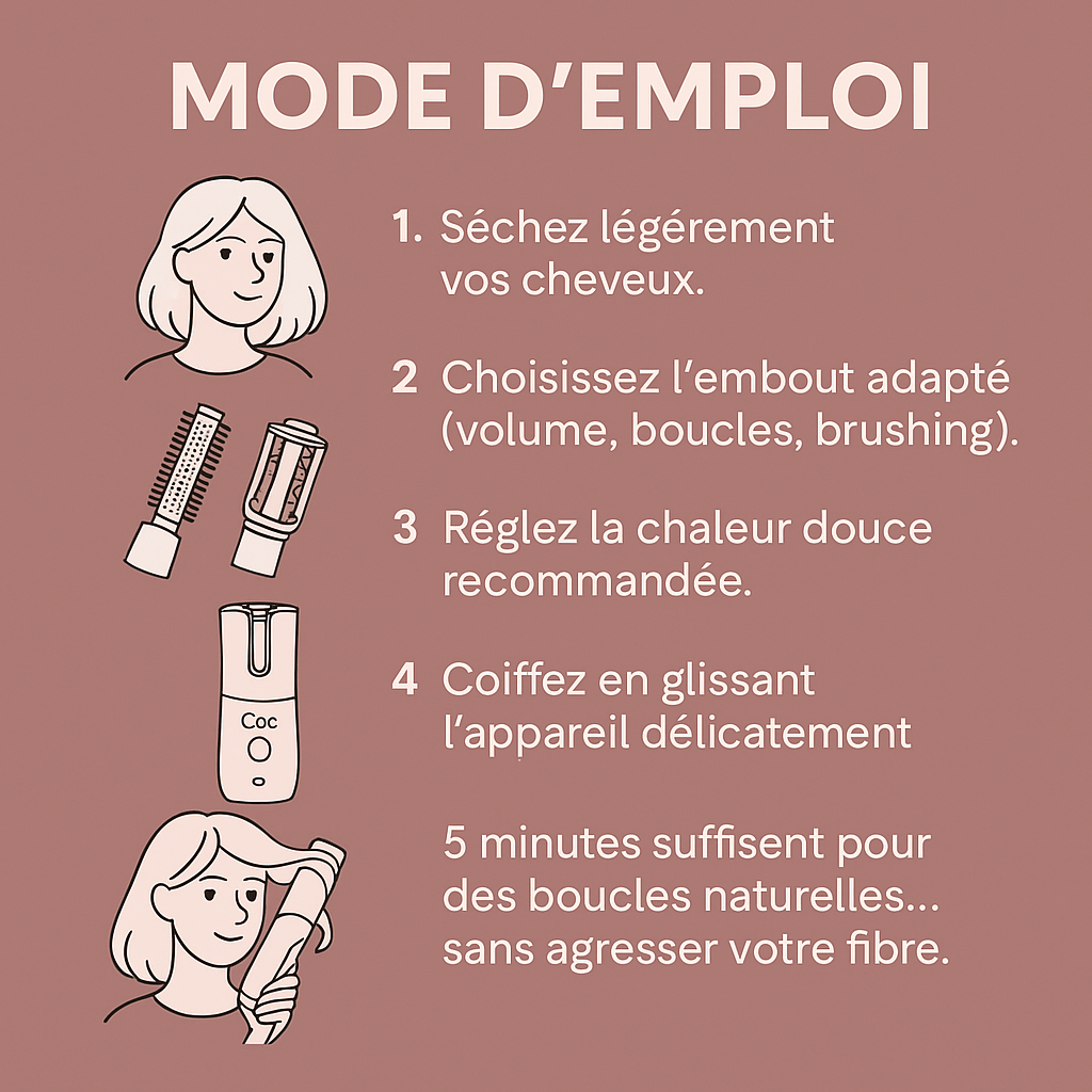 CurlCare™ Anti-Casse Styler 5 en 1