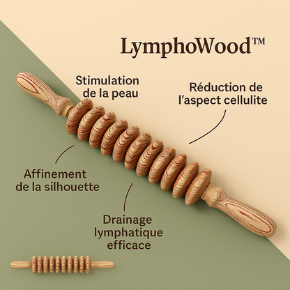 LymphoWood™ – Rouleau anti cellulite en Bois Naturel
