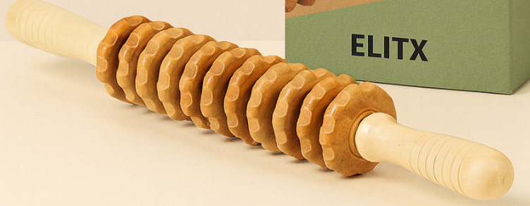 LymphoWood™ – Rouleau de Drainage Premium en Bois Naturel